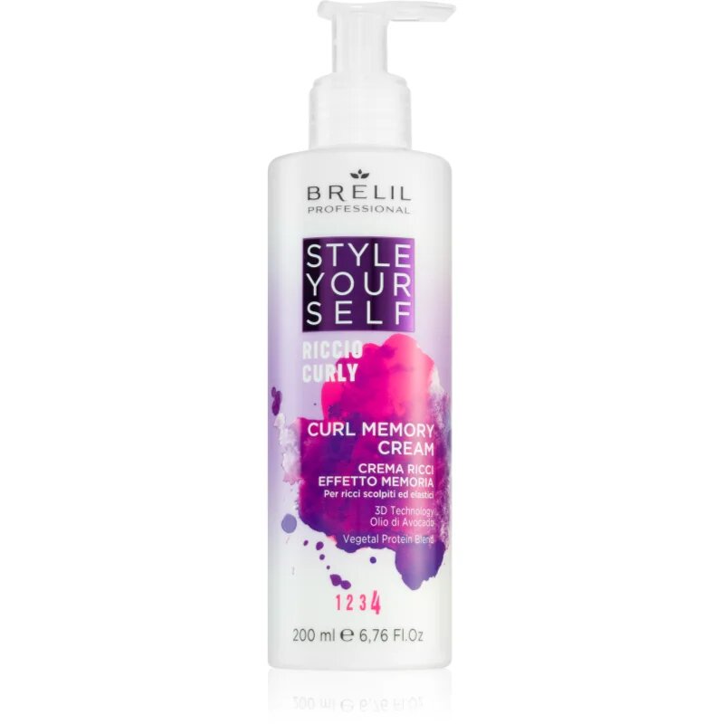 Brelil Professional Style YourSelf Curl Memory Cream дефиниращ крем за чуплива и къдрава коса 200 мл.