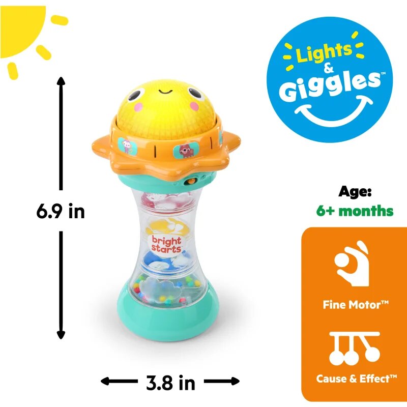 Bright Starts Just for Sun електронна дрънкалка с мелодия 6 m+ 1 бр.