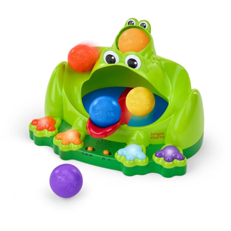 Bright Starts Poppin' Ball Frog играчка за подреждане с мелодия 6 m+ 1 бр.