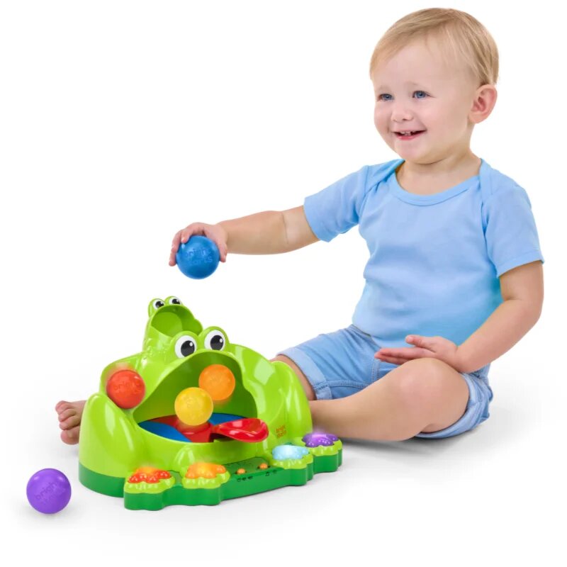 Bright Starts Poppin' Ball Frog играчка за подреждане с мелодия 6 m+ 1 бр.