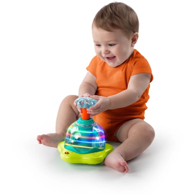 Bright Starts Press & Glow Spinner играчка за подреждане с мелодия 6 m+ 1 бр.