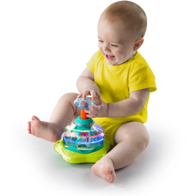 Bright Starts Press & Glow Spinner играчка за подреждане с мелодия 6 m+ 1 бр.