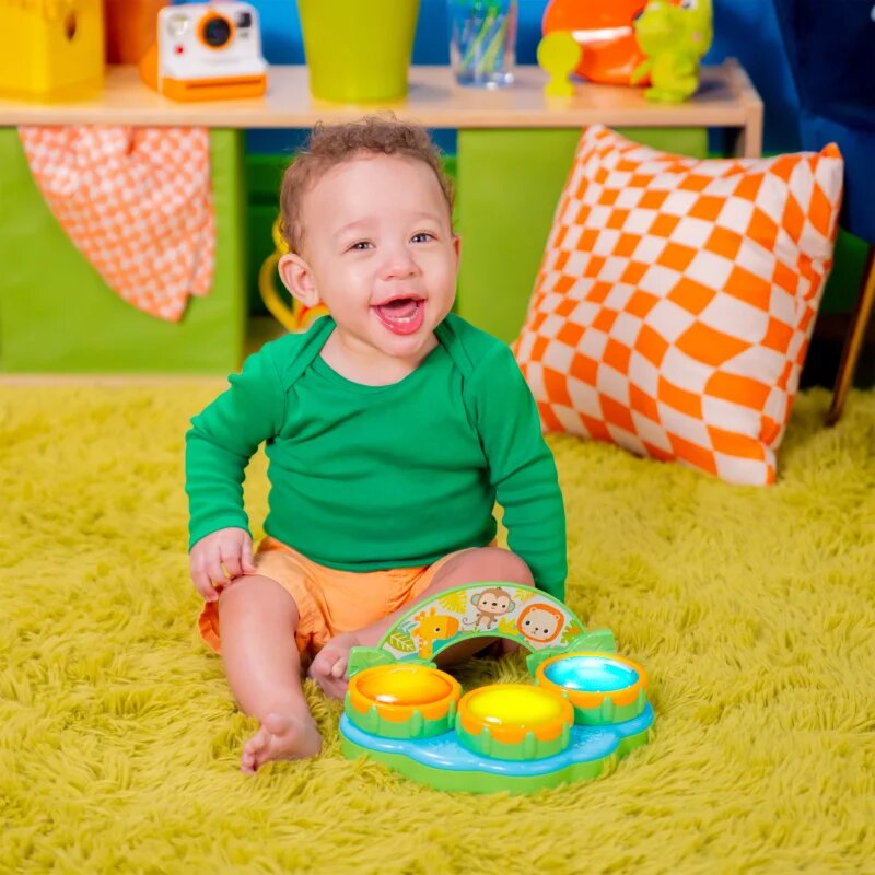 Bright Starts Safari Beats играчка за подреждане с мелодия 3 m+ 1 бр.