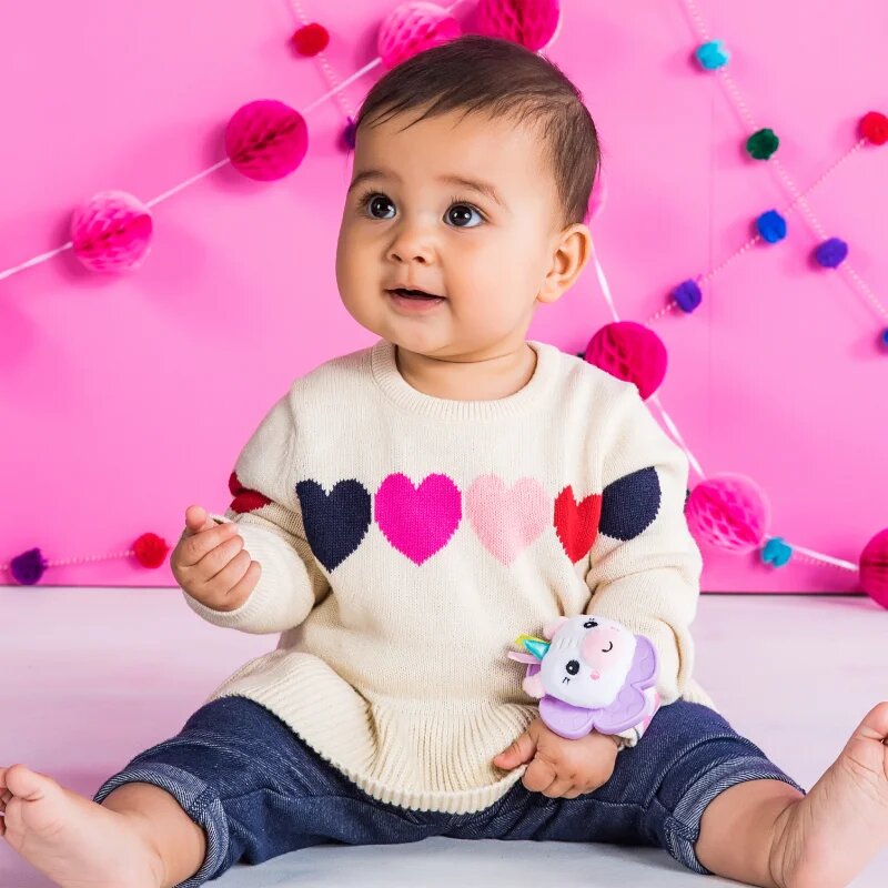 Bright Starts Wrist Pals Toy дрънкалка за ръка с гризалка Unicorn & Llama 0 m+ 2 бр.