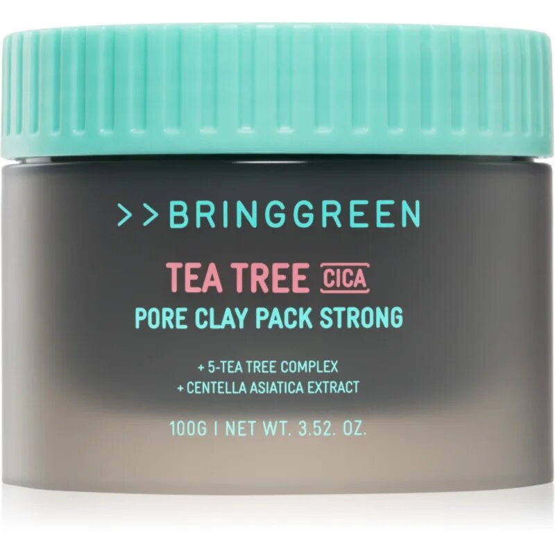 BRINGGREEN Tea Tree Cica Pore Clay Pack Strong маска-крем за мазна кожа склонна към акне 100 гр.