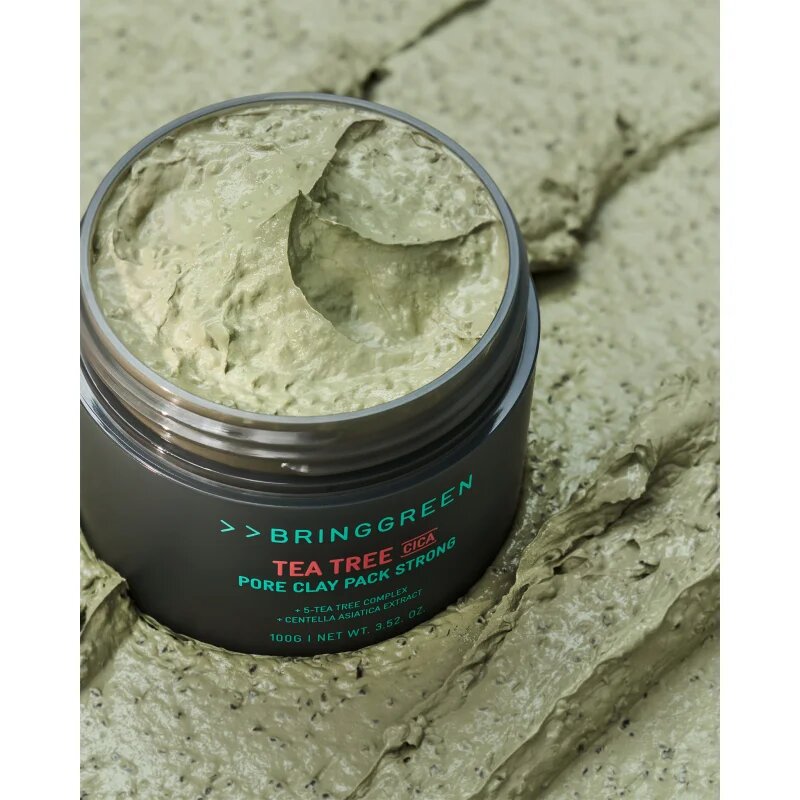 BRINGGREEN Tea Tree Cica Pore Clay Pack Strong маска-крем за мазна кожа склонна към акне 100 гр.