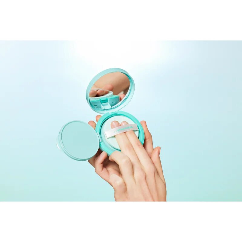 BRINGGREEN Tea Tree Cica Tone Up Sun Cushion лек защитен флуид с апликатор SPF 50+ 15 гр.