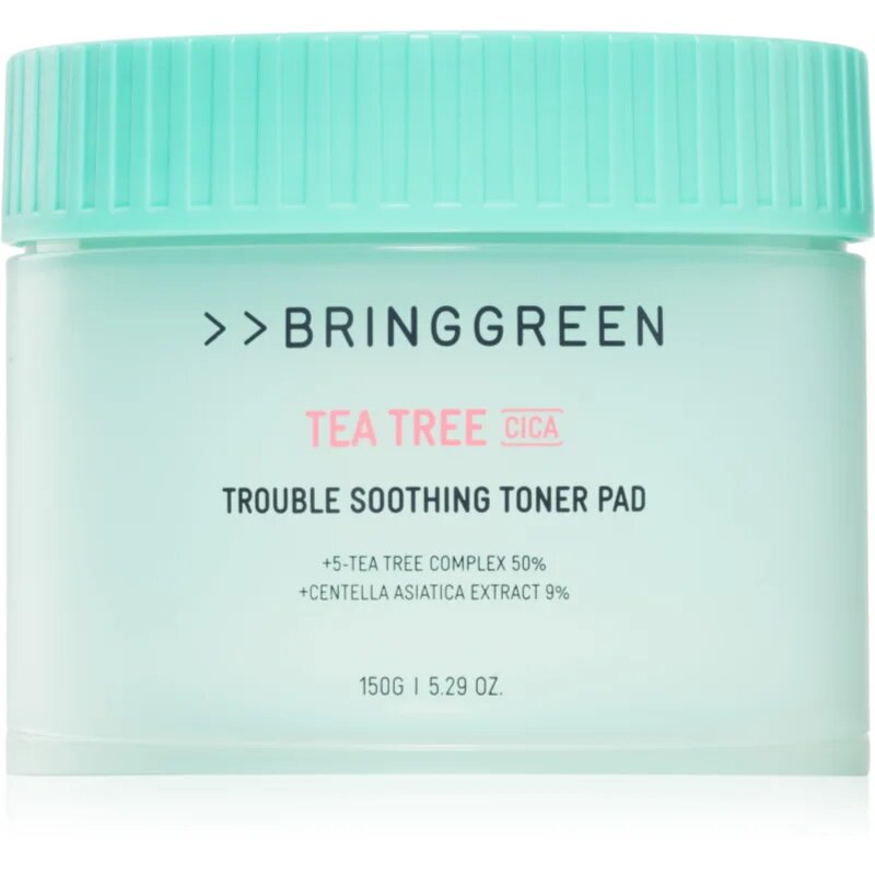 BRINGGREEN Tea Tree Cica Trouble Soothing Toner Pad тонизиращи възглавнички с успокояващ ефект 90 бр.