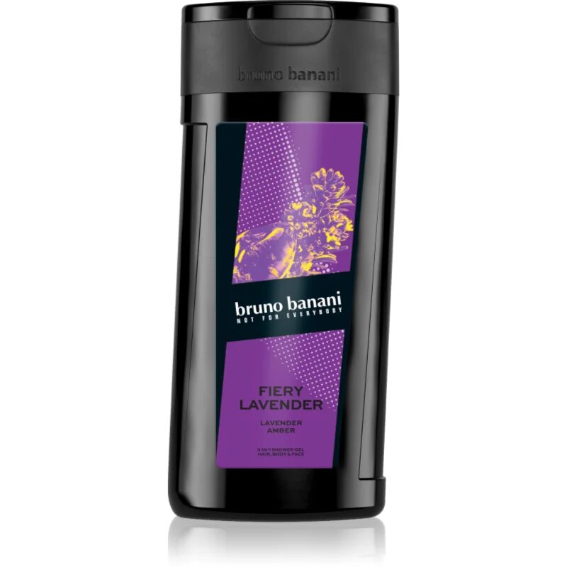 Bruno Banani Fiery Lavender освежаващ душ гел 3 в 1 за мъже 250 мл.