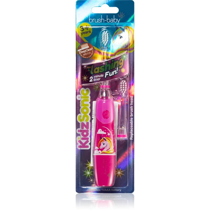 Brush Baby KidzSonic детска електрическа четка за зъби със сменяеми батерии над 3 г. 1 бр.
