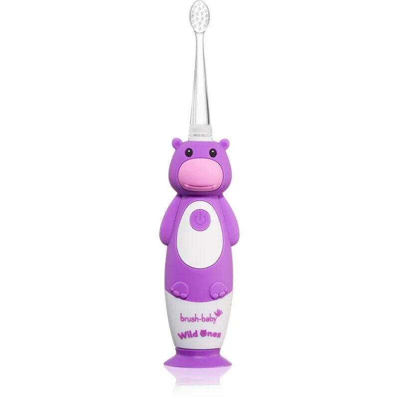 Brush Baby WildOnes WildOne електрическа четка за зъби + 2 резервни глави за деца Hippo 1 бр.