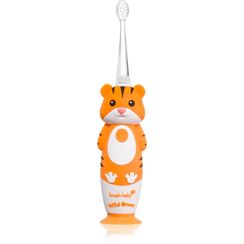 Brush Baby WildOnes WildOne електрическа четка за зъби + 2 резервни глави за деца Tiger 1 бр.