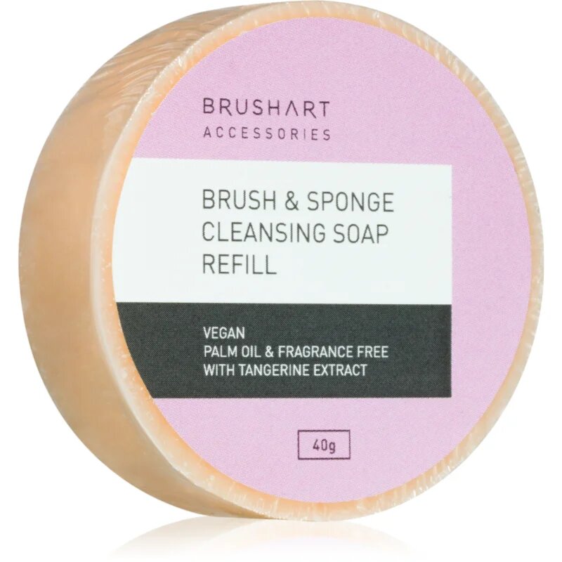 BrushArt Accessories Brush & Sponge cleansing soap почистващ сапун за козметични четки Refill 40 гр.
