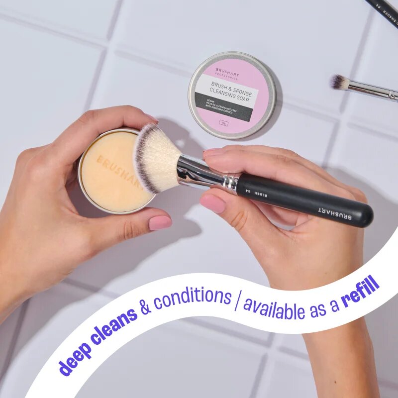 BrushArt Accessories Brush & Sponge cleansing soap почистващ сапун за козметични четки Refill 40 гр.