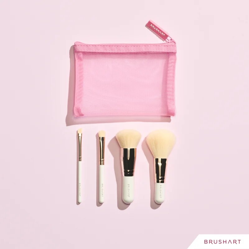 BrushArt Basic On-the-go Glam mini make-up brush set комплект за пътуване с четки и чантичка мини