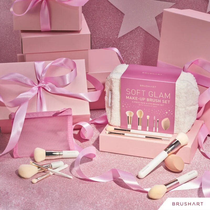 BrushArt Basic On-the-go Glam mini make-up brush set комплект за пътуване с четки и чантичка мини