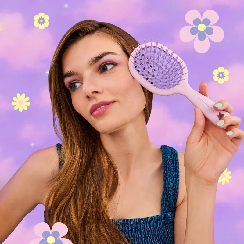 BrushArt Daisy Dreams Detangling hairbrush Четка за коса Pink 1 бр.