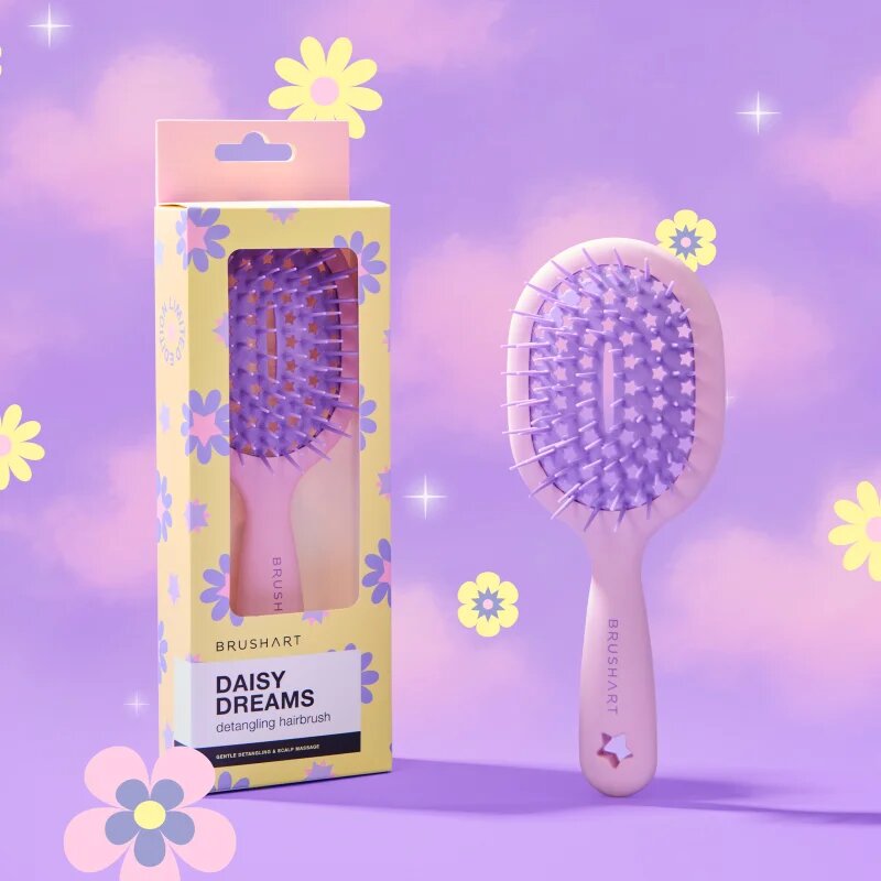 BrushArt Daisy Dreams Detangling hairbrush Четка за коса Pink 1 бр.