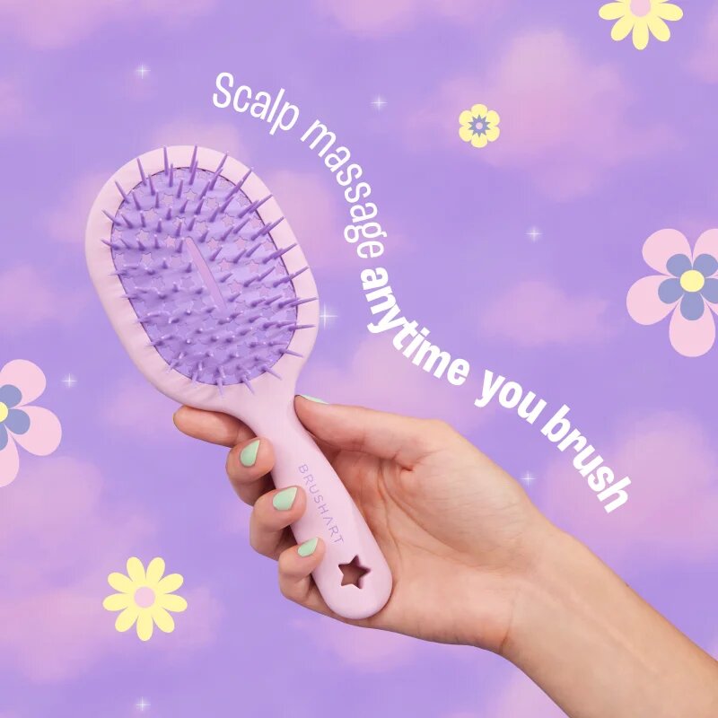 BrushArt Daisy Dreams Detangling hairbrush Четка за коса Pink 1 бр.