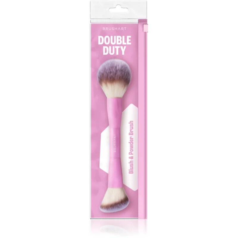 BrushArt Double Duty Blush & Powder brush четка за руж и пудра двустранен 1 бр.
