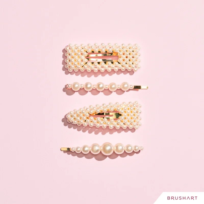 BrushArt Gift for You Pearl hair clip set фиби за коса