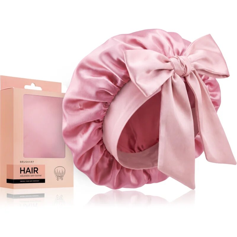 BrushArt Hair Adjustable Satin Bonnet тюрбан За коса Candy Pink 1 бр.