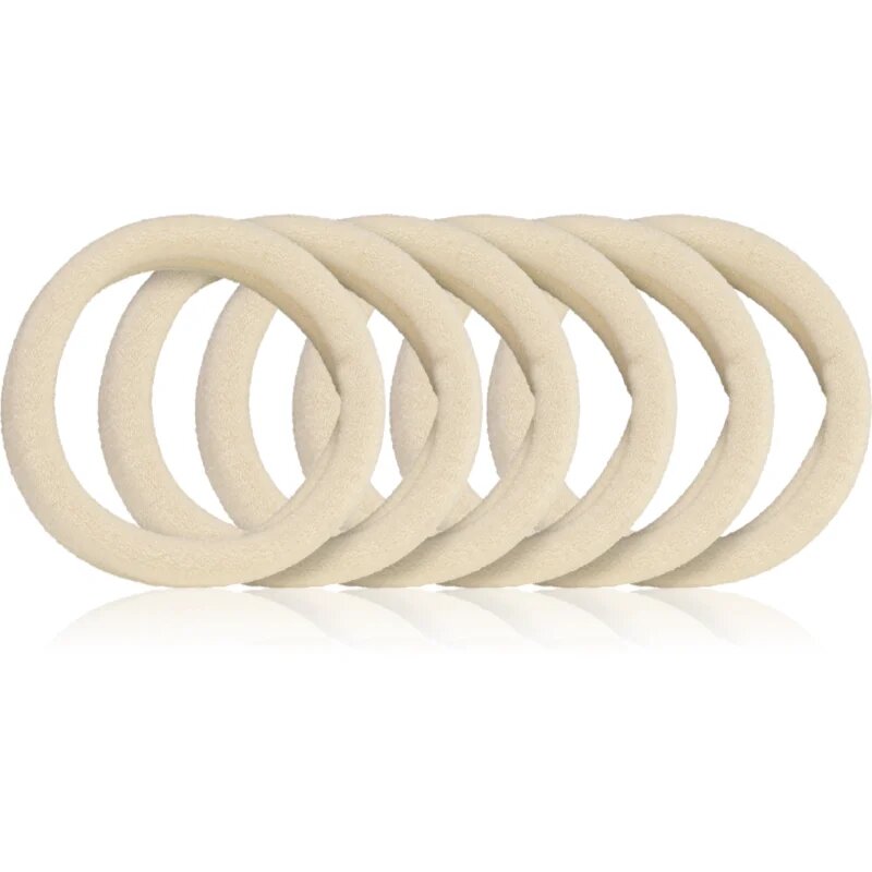 BrushArt Hair Band ластици за коса Beige 6 бр.