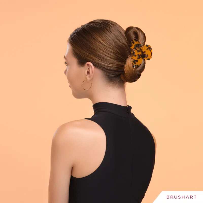 BrushArt Hair Claw clip щипка за коса Tortoise shell dark 1 бр.
