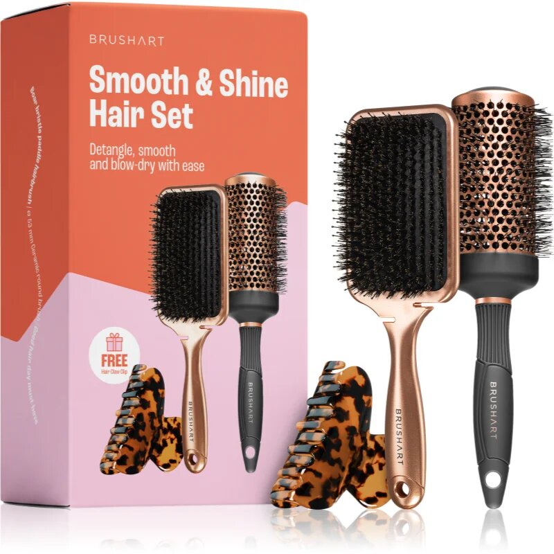 BrushArt Hair Smooth & Shine Hair Set подаръчен комплект За коса