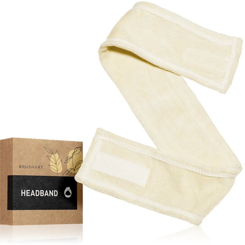 BrushArt Home Salon Headband козметична лента за глава Cream 1 бр.