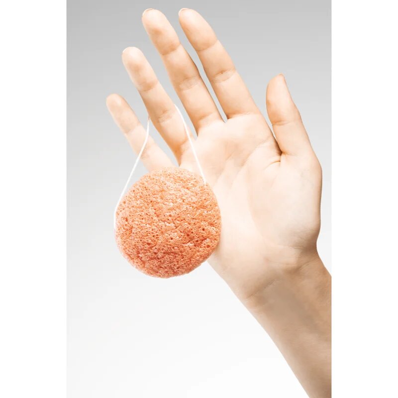 BrushArt Home Salon Konjac sponge нежна ексфолираща гъба за лице Pink Clay 5 гр.