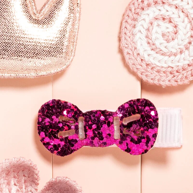 BrushArt KIDS Little princess hair clip set фиби за коса Pink 5 бр.