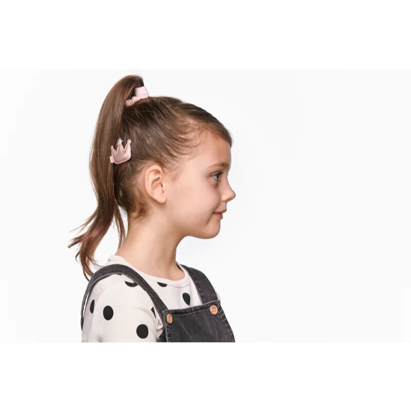 BrushArt KIDS Little princess hair clip set фиби за коса Pink 5 бр.