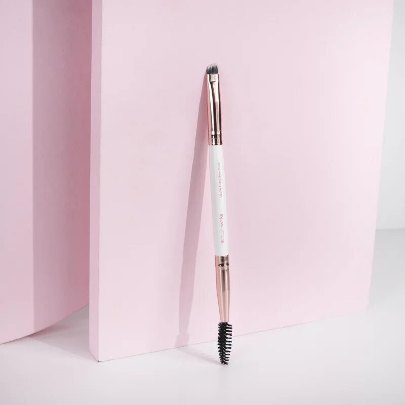 Brushworks Double Ended Brow Brush четка за оформяне на вежди с четка 1 бр.