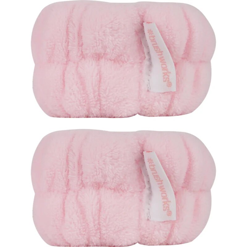 Brushworks Microfibre Wrist Wash Bands гривни против стичаща се вода при миене на лицето от микровлакна 2 бр.