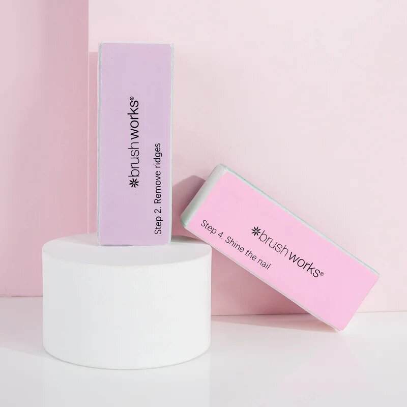 Brushworks Pastel Buffing Blocks четиристранен полиращ блок за нокти