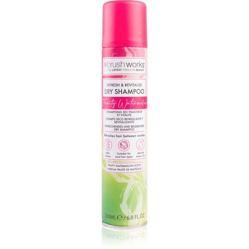 Brushworks Refresh & Revitalise Watermelon Dry Shampoo сух шампоан 200 мл.