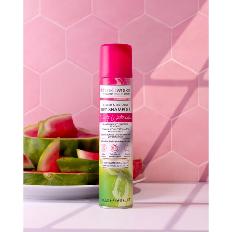 Brushworks Refresh & Revitalise Watermelon Dry Shampoo сух шампоан 200 мл.