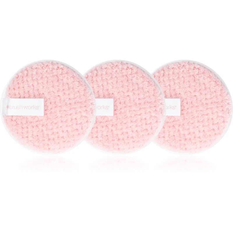 Brushworks Reusable Makeup Remover Pads тампони за почистване на грим които могат да се перат 3 бр.