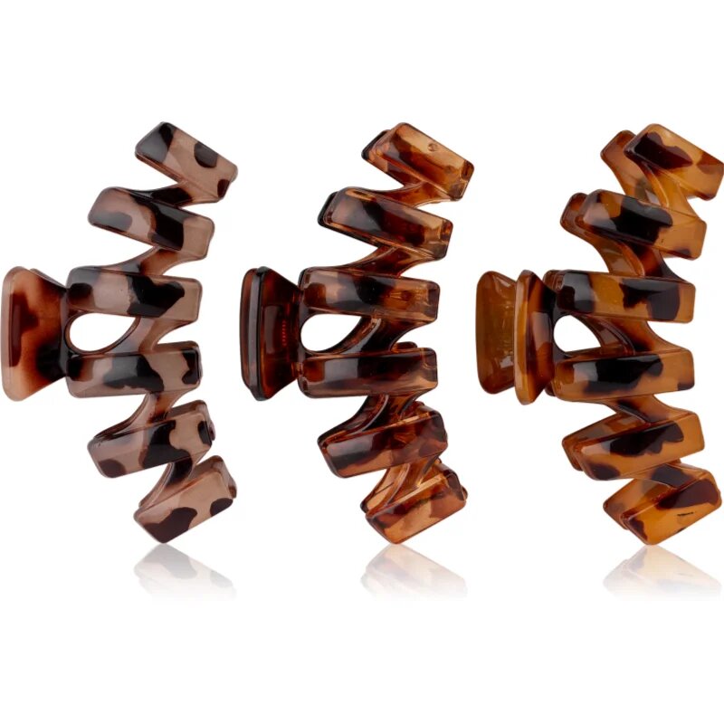 Brushworks Tortoiseshell Claw Clips щипка за коса 3 бр.