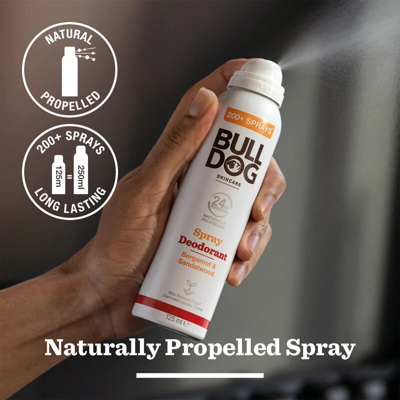 Bulldog Bergamot &Sandalwood Spray Deodorant дезодорант в спрей без алуминий 125 мл.