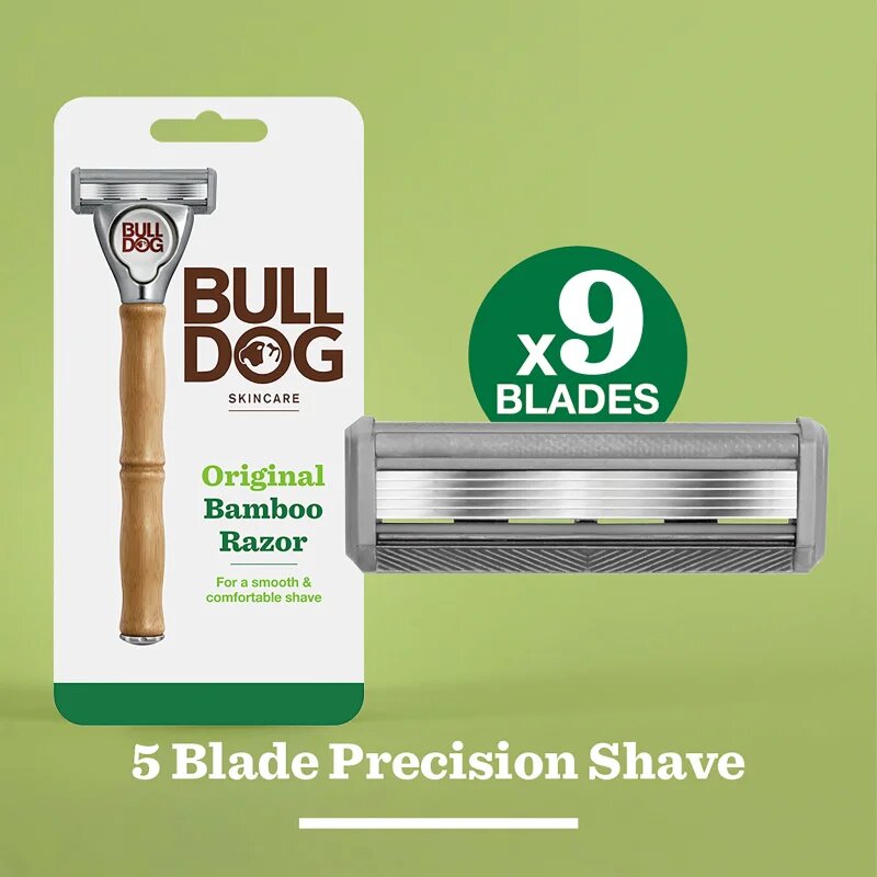 Bulldog Original Bamboo Razor самобръсначка + резервни остриета 9 бр