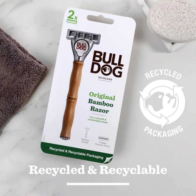 Bulldog Original Bamboo Razor самобръсначка + резервни остриета 9 бр