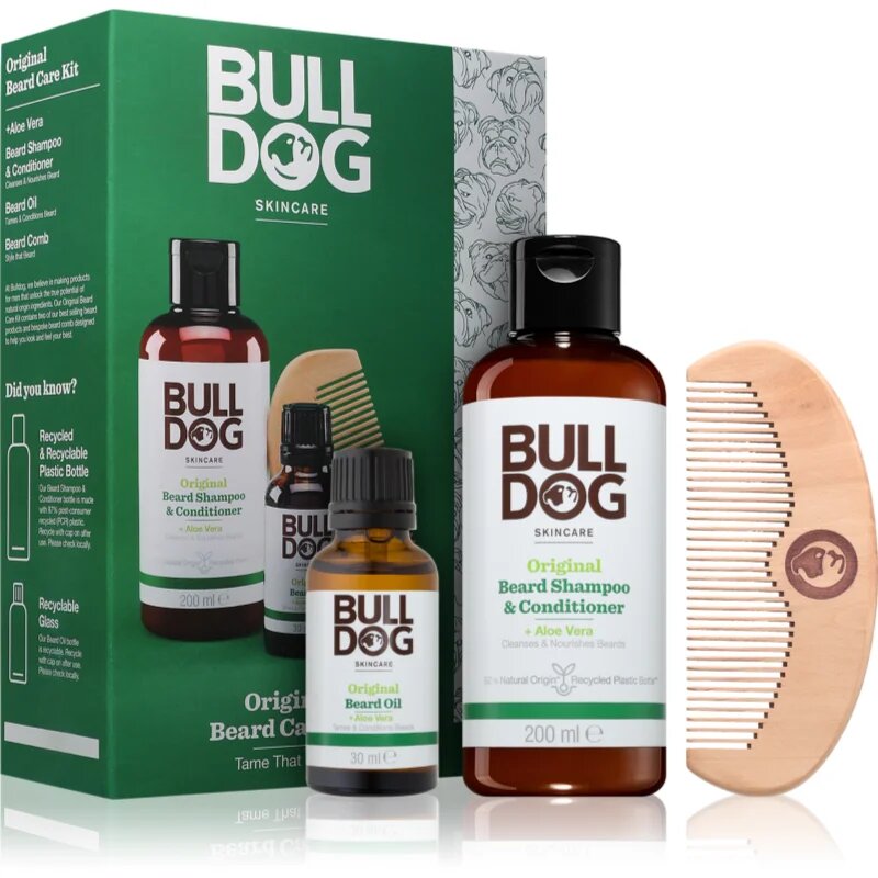 Bulldog Original Beard Care Kit подаръчен комплект за мъже Peach Wood 104 cm