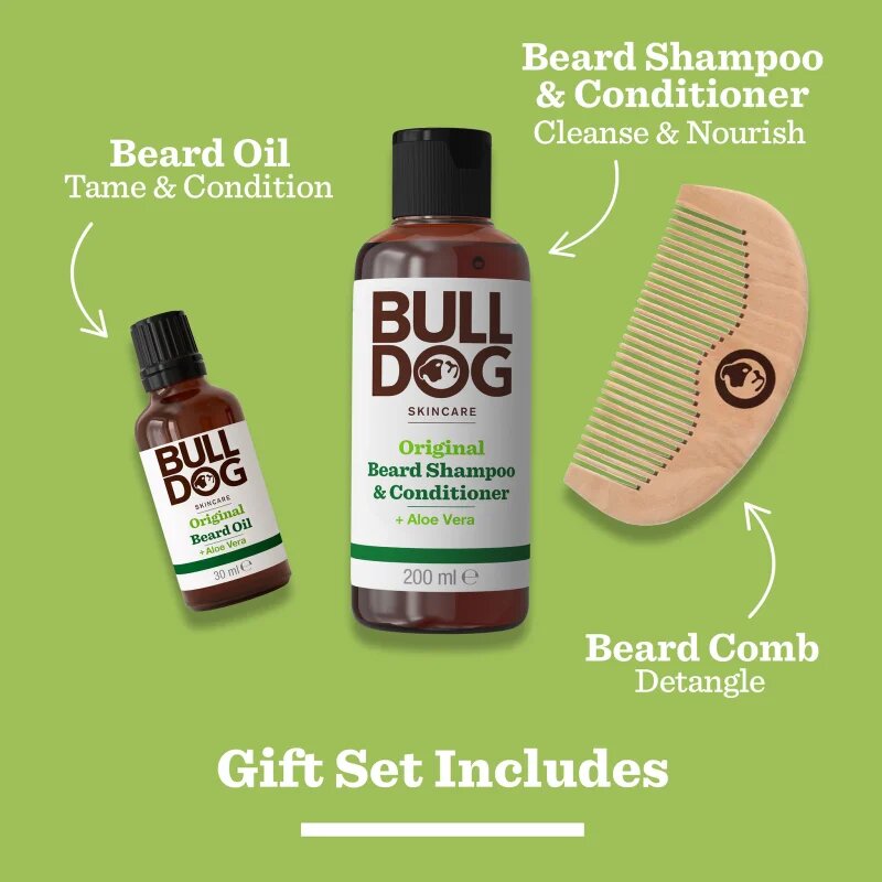 Bulldog Original Beard Care Kit подаръчен комплект за мъже Peach Wood 104 cm
