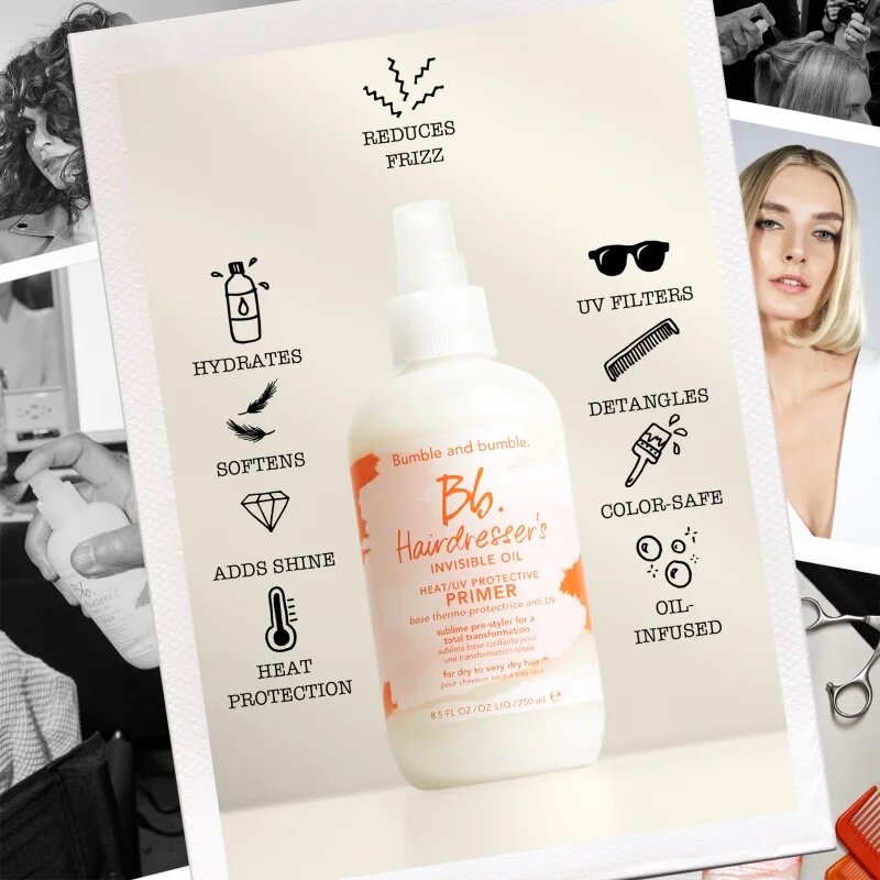 Bumble and Bumble Hairdresser's Invisible Oil Heat/UV Protective Primer подготвящ спрей за постигане на съвършен вид на косата 250 мл.