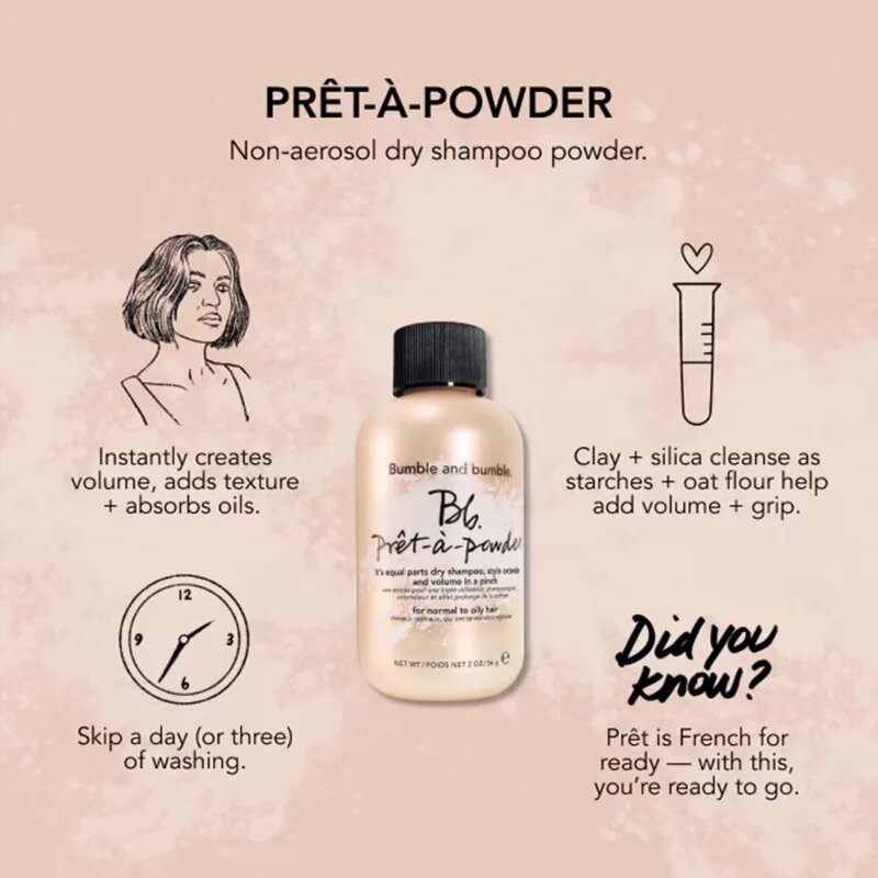 Bumble and Bumble Pret-À-Powder It’s Equal Parts Dry Shampoo сух шампоан за обем 14 гр.