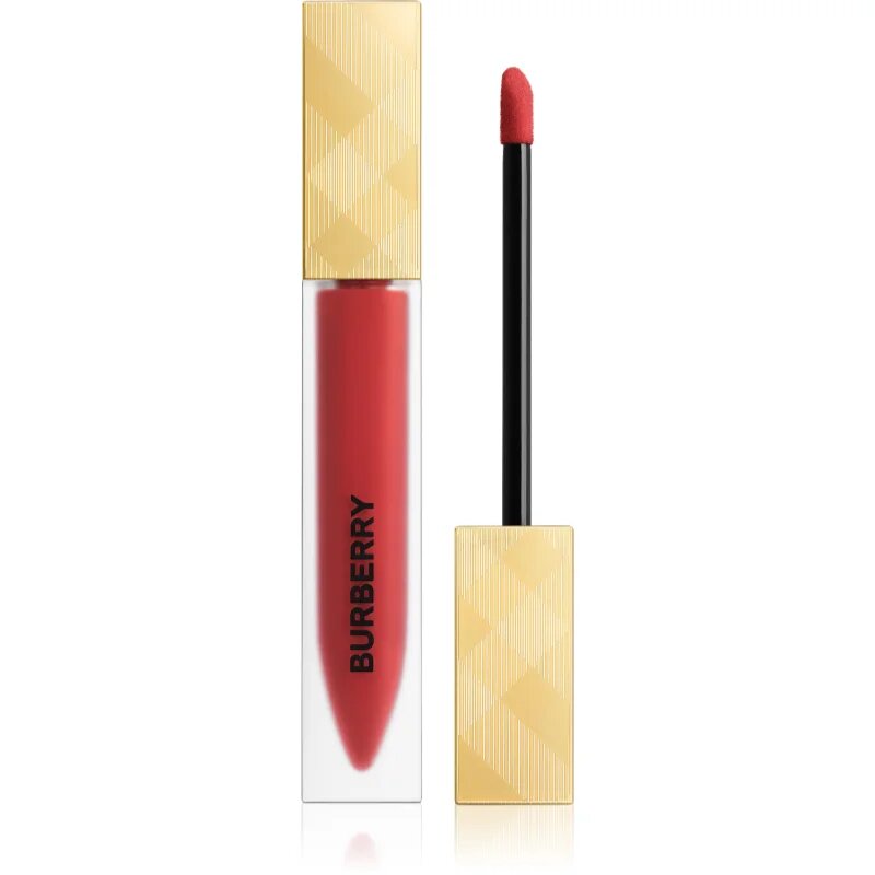 Burberry Kisses Liquid Matte матиращо течно червило цвят Velvet Burgundy 102 6 мл.