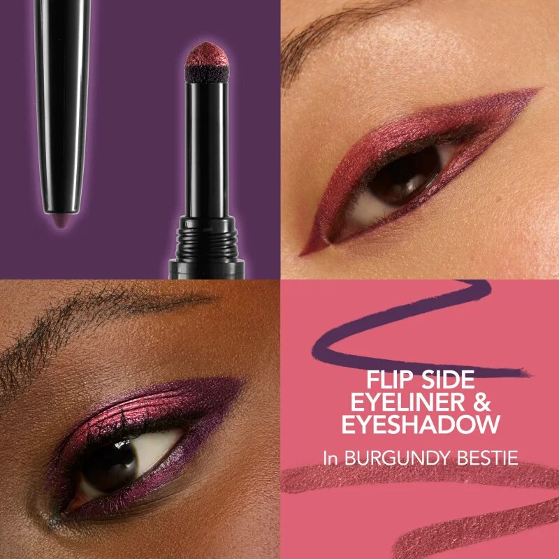 Buxom FLIP SIDE DUAL-ENDED EYELINER & SHADOW кремообразни сенки за очи и очна линия с молив цвят Burgundy Bestie 0.78 гр.