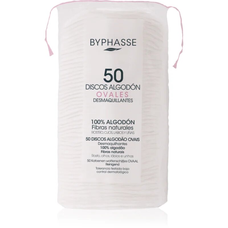 BYPHASSE Cotton тампони за почистване на грим 50 бр.